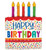Oversize Birthday Cake Bright Candles 30" 