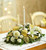 White and Gold Holiday Centerpiece