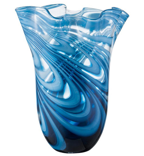 Handblown Blue Vase