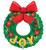 Christmas Joy Wreath Balloon - 34"