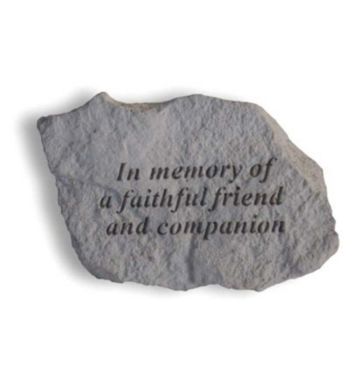 Memory Stone - In memory of a faithful friend & companion