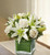 Modern Embrace™ White Rose and Lily Cube - Small (98920S)