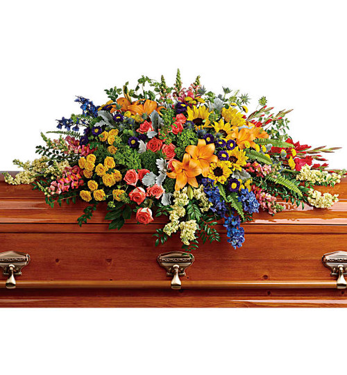 Colorful Reflections Casket Spray
