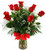 Premium Long Stem Red Roses Arranged (1 to 5 dozen)