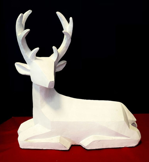 Laying White Reindeer