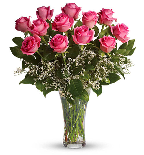 Premium Long Stem Colored Roses Arranged (1 to 5 dozen)