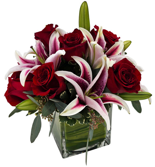 Red Rose and Lily Cube