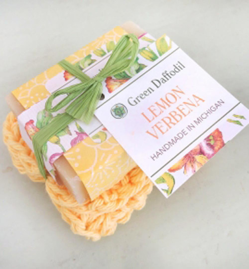 Lemon Verbena Soap & Washcloth Set