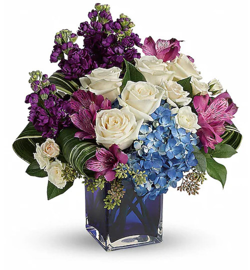 Portrait In Purple Bouquet