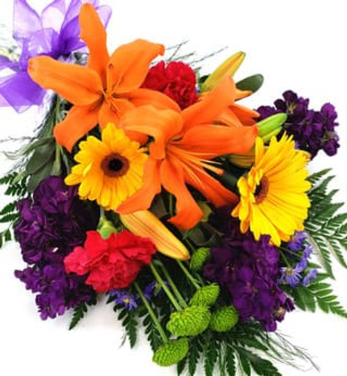 Custom Garden Flowers Presentation Bouquet